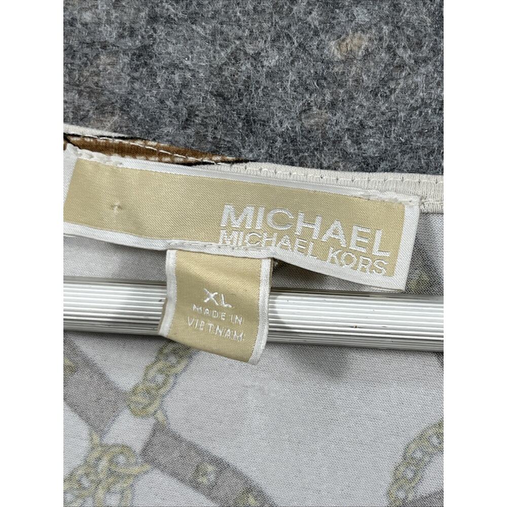 WOMEN'S MICHAEL‎ KORS ELASTIC WAIST CHAIN LINK TOP SIZE XL MSRP $88.00 - Picture 2 of 9